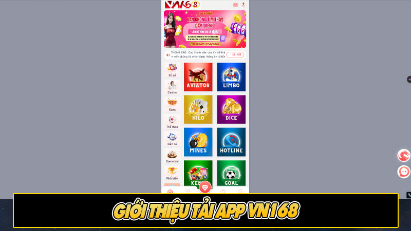 Giới thiệu Tải App vn168